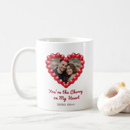 Mug Personalized Cherry Heart Photo 