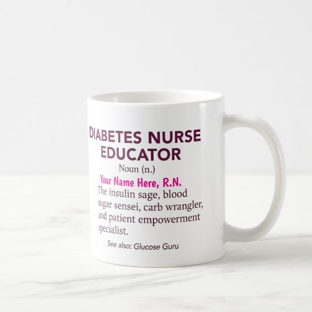 Mug Personalized Diabetes Nurse Educator Gift (Droite)