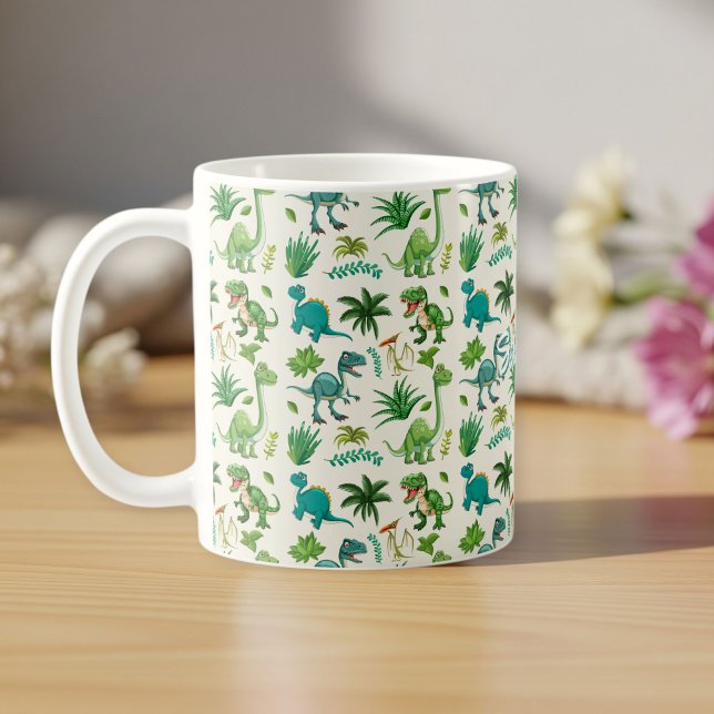 Mug Personalized Dino Cup with Name, Customizable  (Créateur téléchargé)