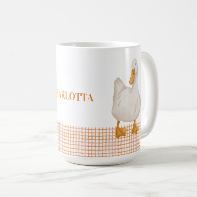 Mug Personalized Duck – Cute Farm Animal Design  (Devant droit)