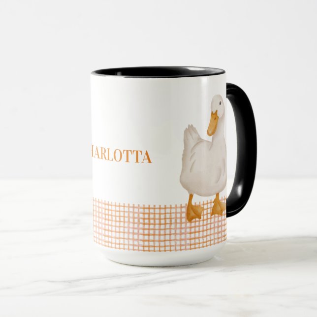Mug Personalized Duck – Cute Farm Animal Design  (Devant droit)