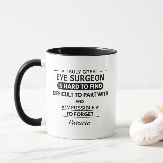 Mug Personalized Eye Surgeon Appreciation (Avec donut)