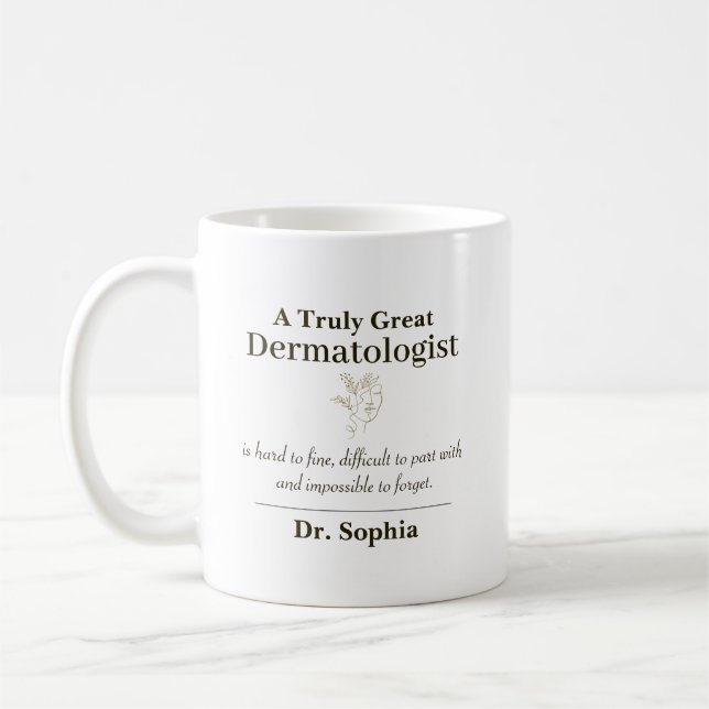 Mug Personalized Great Dermatologist Appreciation Gift (Gauche)