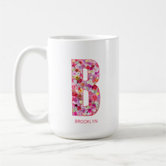 Mug Personalized Initial | Floral Letter B Monogram