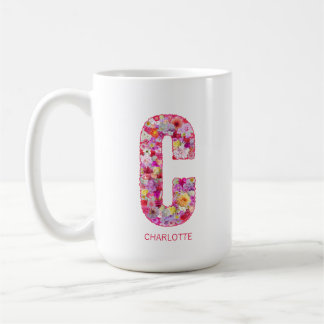 Mug Personalized Initial | Floral Letter C Monogram