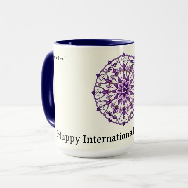 Mug Personalized International Women's Day Floral (Devant gauche)