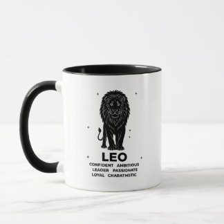 Mug Personalized Leo Zodiac sign Name and traits
