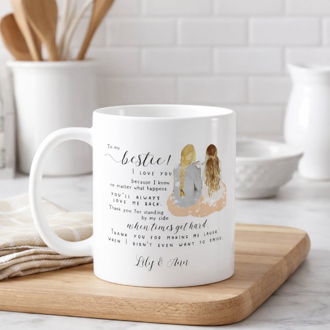 Mug Personalized Modern Bff Friendship Gift (Créateur téléchargé)