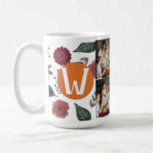 Mug Personalized mothers Day,photo collage floral gift