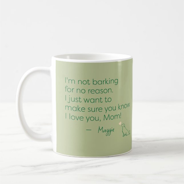 Mug Personalized Name Golden Retriever Dog Mom Gift (Gauche)