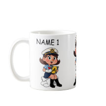 Personalized Name Sailor Cartoon Character