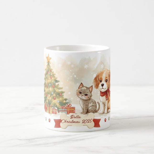 Mug Personalized Pet Christmas Ornament – Custom Name  (Centre)