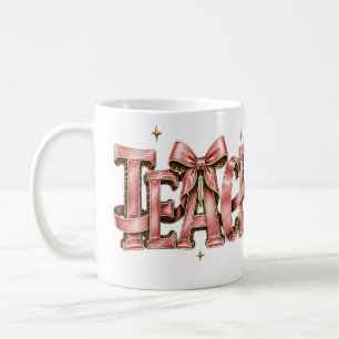 Mug Personalized Pink Bow Name Mug, Coquette Custom Na