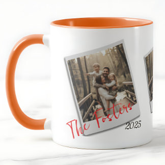 Mug Personalized Polaroid Family Photo  - Modern gift
