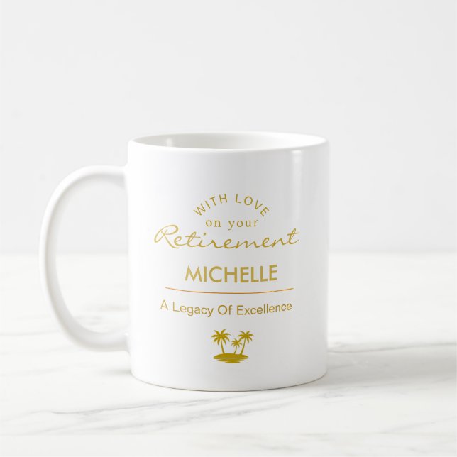 Mug Personalized Retirement A Legacy Of Excellence (Gauche)