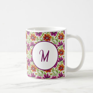 Mug Personalized Romantic Spring Girly Flowers 