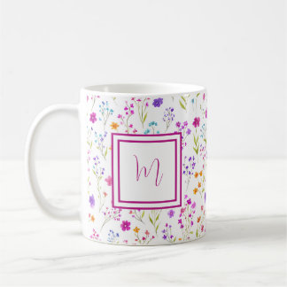 Mug Personalized Romantic Spring Girly Flowers 