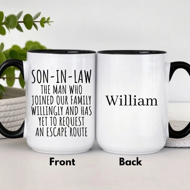 Mug Personalized Son in Law  (Créateur téléchargé)