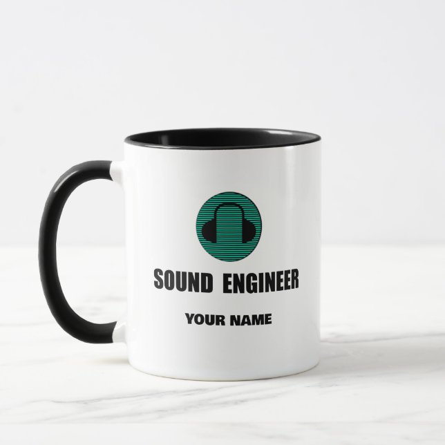 Mug Personalized Sound Engineer Audio Engineering (Gauche)