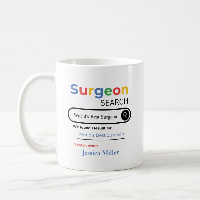 Mug Personalized World’s Best Surgeon Search Result (Gauche)