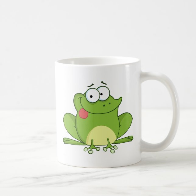 Mug Personnage de dessin animé de grenouille traînant (Droite)