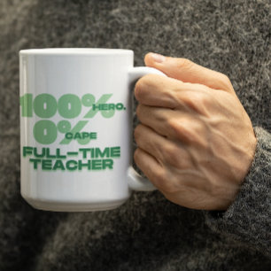 Mug personnalisable 100% Héros 0%Cape pour les ens
