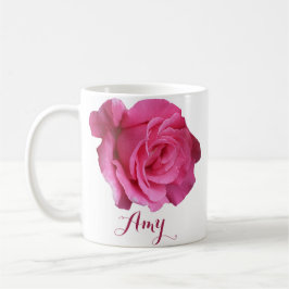 Mug Personnalisable Amy nom rose fleurs boho