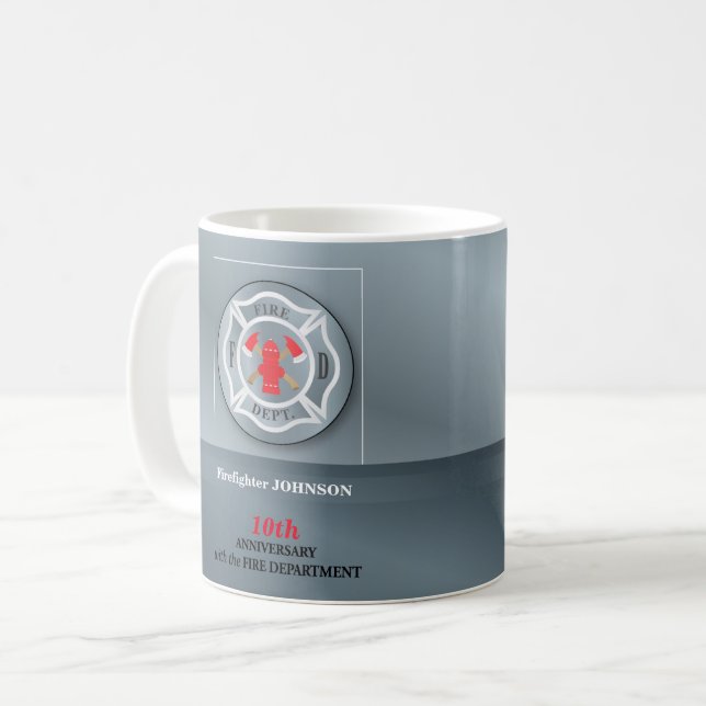Mug Personnalisable, Anniversaire avec le service d'in (Devant gauche)