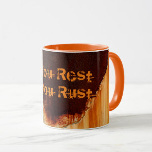 Mug Personnalisable Art en Rouille Cool Amusant Unique
