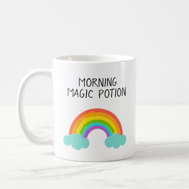 Mug personnalisable avec arc-en-ciel mignon (Gauche)
