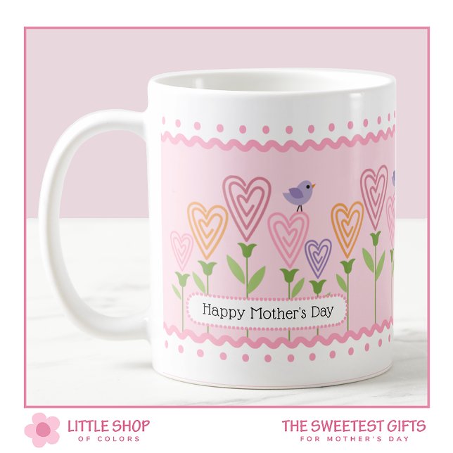 Mug Personnalisable Floral Hearts Fête des Mères (Créateur téléchargé)