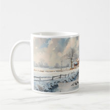 Personnalisable Français Paysage hivernal