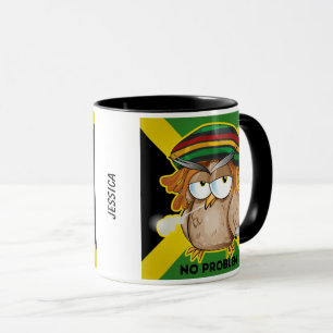 Mug Personnalisable Jamaïque Funny Rasta Fumer Nom du