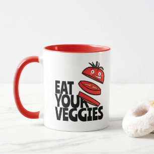 Mug Personnalisable Mangez vos légumes - Version tomat
