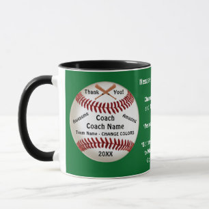Mug  Personnalisable, Merci D'Entraîneur De Baseball,