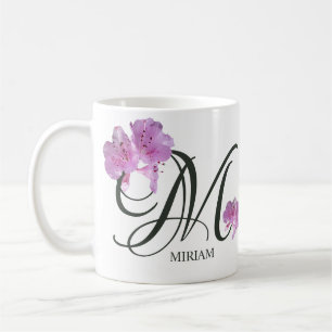 Mug Personnalisable nom Miriam jolie fille rose floral