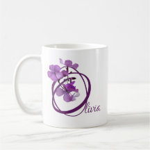 Personnalisable Olivia nom joli violet floral mign
