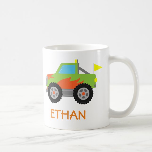 Mug Personnalisation des camionnettes Green Race Monst (Droite)