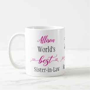 Mug Personnalisation du meilleur coeur rose de la bell
