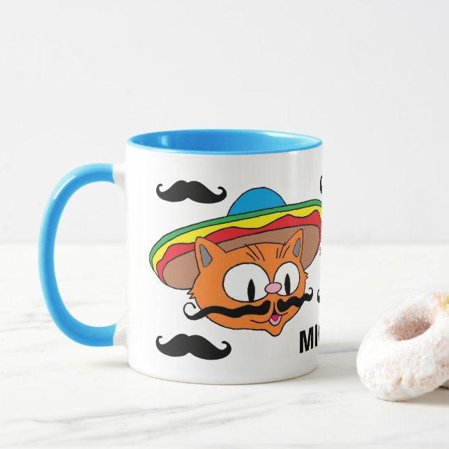 Mug Personnalisation du Senor Gato Handlebar Mustache (Avec donut)