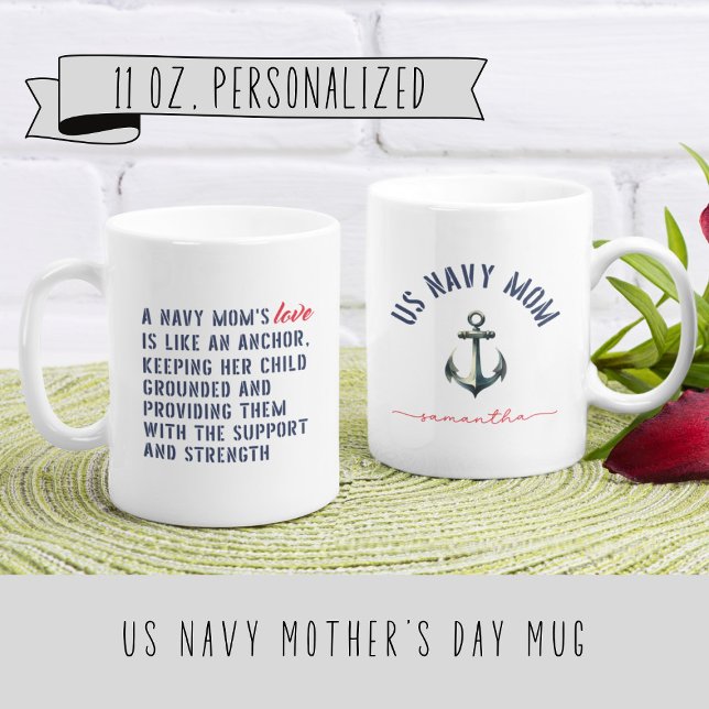 Mug Personnalisation d'une mère de la marine américain (Créateur téléchargé)