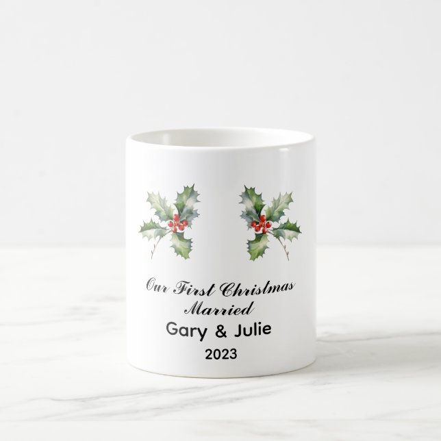 Mug Personnalisé 1er Noël Marié Keepsaké (Centre)