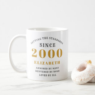 Mug Personnalisé 21st Birthday 2000 Elegant Nom d'ajou
