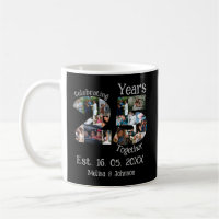 Personnalisé 25e anniversaire mariage photo collag