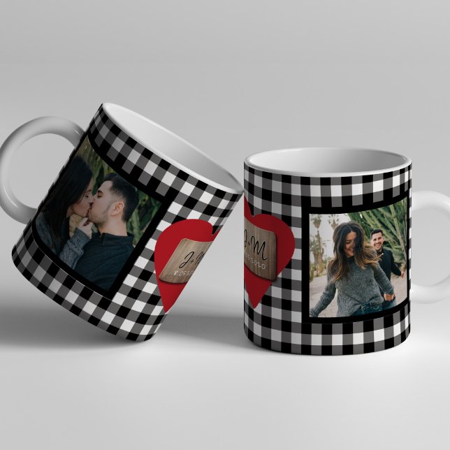 Mug Personnalisé 2 couples photo initiales coeur Valen (Créateur téléchargé)