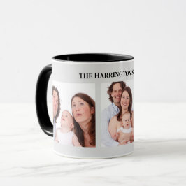 Mug Personnalisé 3 sections Photos de famille Collage