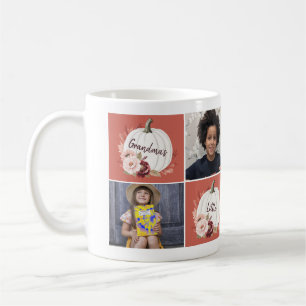 Mug Personnalisé 4 photo collage Citrouille grand-mère