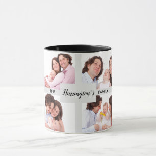 Mug Personnalisé 4 Photos de famille Collage Rectangle