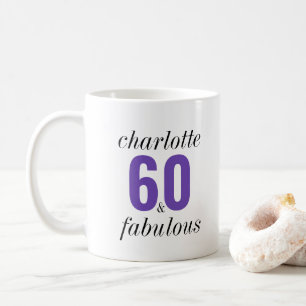 Mug Personnalisé 60 et fabuleux 60e anniversaire cadea