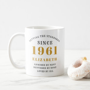 Mug Personnalisé 60th Birthday 1961 Elegant Ajouter un